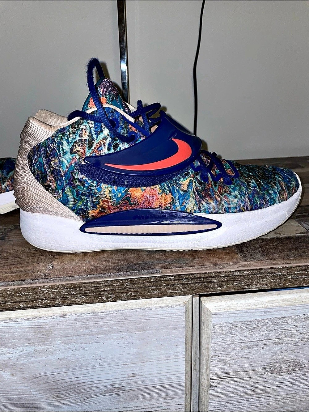 Nike KD 14 Psychedelic Basketball Shoes Multi-Color Men's Size 13 CW3935-400